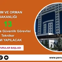 Tarım ve Orman Bakanlığı 13 Sözleşmeli Personel Alımı